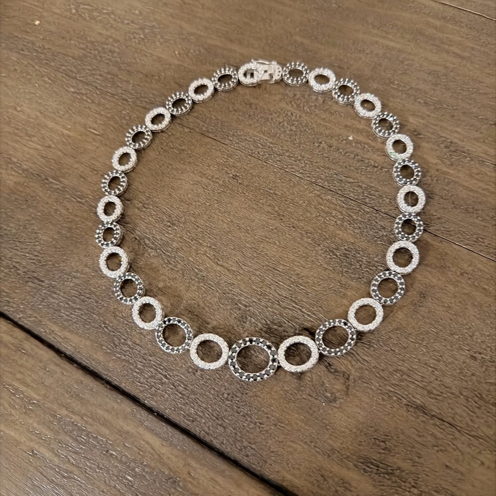 Silver Circle Link Necklace - Women Jewelry